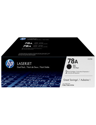 HP Confezione da 2 cartucce originali di Toner nero LaserJet 78A