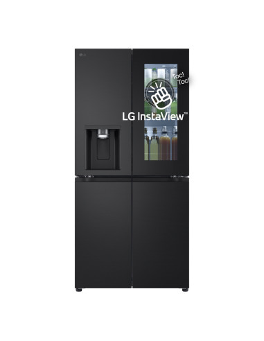 LG InstaView GMG860EPBE Frigorifero Multidoor Slim , Classe E, 508L, Wi-Fi, UVnano, Nero