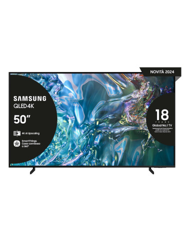 Samsung Q60D TV QLED 4K 50” QE50Q60DAUXZT Smart TV Wi-Fi Titan Gray 2024, Quantum Processor Lite 4K, 4K Upscaling, AirSlim