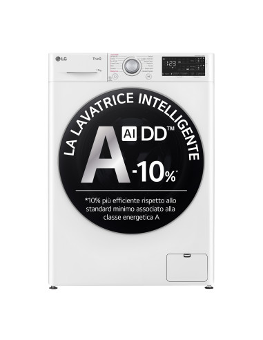 LG F4R3711NSWS Lavatrice 11kg AI DD, Classe A-10%, 1400 giri, Autodosaggio,Wi-Fi