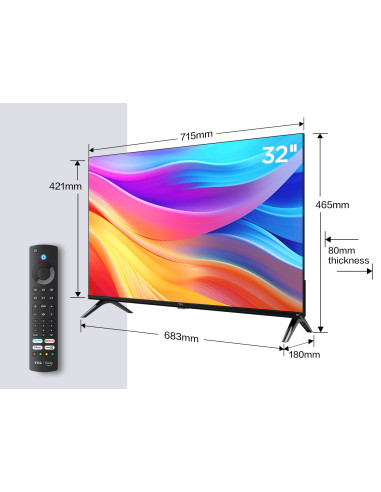 TCL SF5 Serie Smart TV Full HD 32" 32SF540, HDR 10, Dolby Audio, Multisound, Fire TV