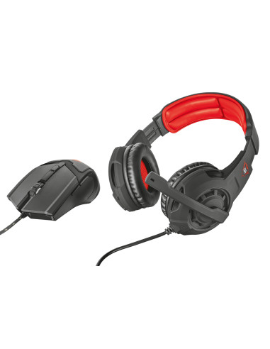 Trust GXT 784 Auricolare Cablato A Padiglione Gaming Nero, Rosso