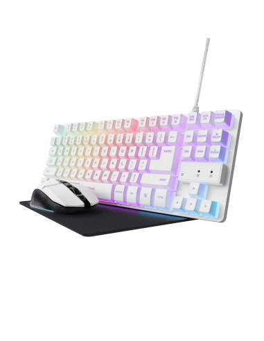 Trust GXT 794W tastiera Mouse incluso Gaming USB QWERTY Italiano Bianco