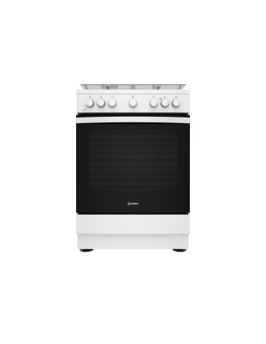 Indesit IS67G4PHW E 1 Cucina Elettrico Gas Nero, Bianco A