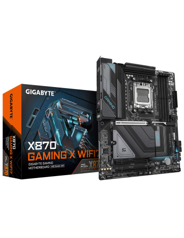 GIGABYTE X870 GAMING X WIFI7 Scheda Madre - Supporta CPU AMD Ryzen 9000, 16+2+2 fasi VRM, fino a 8000MHz DDR5 (OC), 1xPCIe 5.0