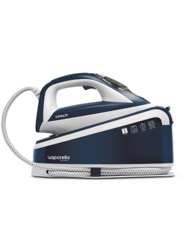 Polti Vaporella Express VE30.10 2200 W 1,6 L Piastra in Ceramica Blu, Bianco