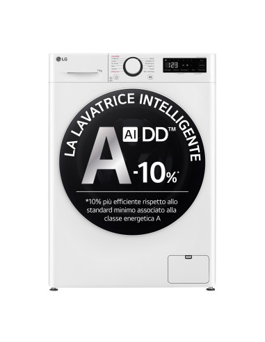 LG F4R5011TSWW Lavatrice 11kg AI DD, Classe A-10%, 1400 giri, TurboWash, Vapore