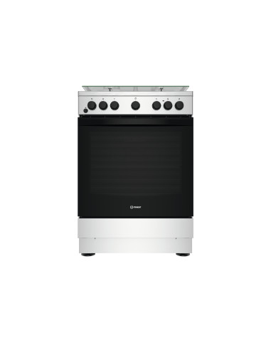 Indesit IS67G4PHX E 1 Cucina Elettrico Gas Nero, Acciaio inox A