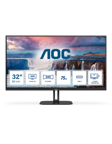 AOC V5 Q32V5CE BK Monitor PC 80 cm (31.5") 2560 x 1440 Pixel Quad HD LED Nero