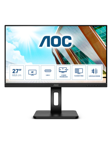 AOC U27P2CA Monitor PC 68,6 cm (27") 3840 x 2160 Pixel 4K Ultra HD LED Nero