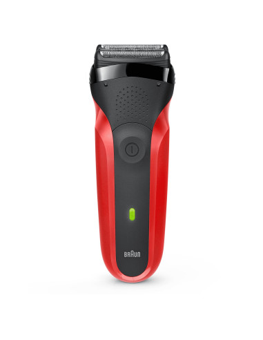 Braun Series 3 300s Rasoio Elettrico Ricaricabile, Rasoio Da Barba Per Uomo, Rosso