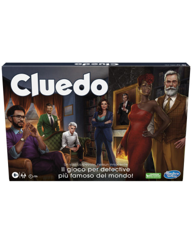 Cluedo Classico Refresh, gioco in scatola, gioco rivisitato per 2-6 giocatori, giochi di mistero giochi investigativi, giochi