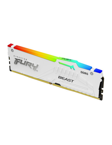 Kingston Technology FURY Beast 16 GB 6000 MT s DDR5 CL40 DIMM White RGB XMP