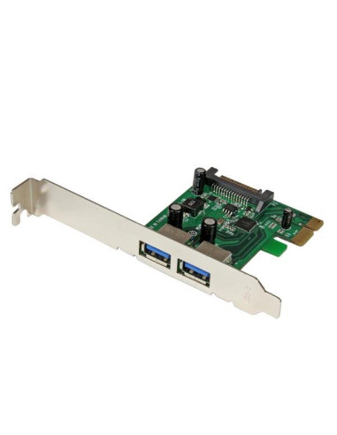 StarTech.com Adattatore scheda SuperSpeed USB 3.0 con 2 porte PCI Express (PCIe) con UASP - Alimentazione SATA