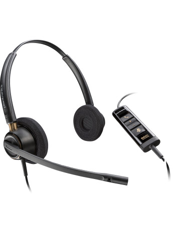 POLY Cuffia stereo EncorePro 525 con connettore USB-A, certificata per Microsoft Teams