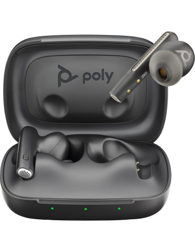 POLY Auricolari nerofumo Voyager Free 60 UC + Adattatore BT700 USB-A + Custodia di ricarica di base