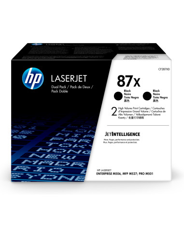 HP Confezione da 2 cartucce toner nero originale ad alta capacità LaserJet 87X