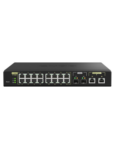 QNAP QSW-M2116P-2T2S switch di rete Gestito L2 2.5G Ethernet Supporto Power over Ethernet (PoE) Nero