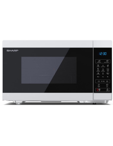 Sharp YC-MG81E-W forno a microonde Nero, Bianco Microonde con grill Superficie piana 28 L 900 W