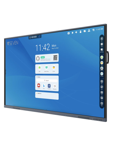 V7 Monitor Interattivi   monitor 4K da 75”, Android 11, 8 GB 64 GB con Wi-Fi e montaggio a rete, l'uscita HDMI