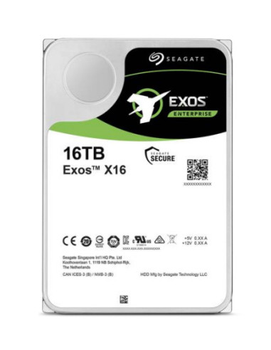 Seagate Exos X16 disco rigido interno 16 TB 7200 Giri min 256 MB 3.5" Serial ATA III