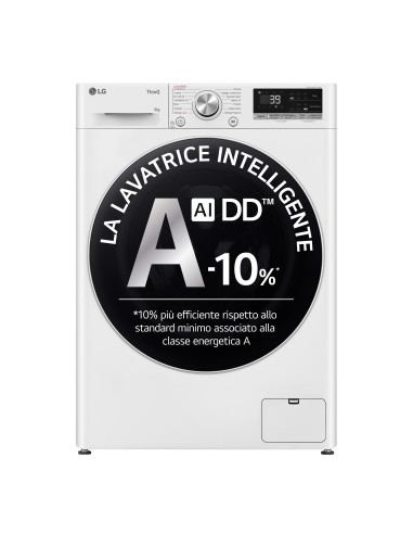 LG F4R709TAIDD Lavatrice 9kg AI DD, Classe A-10%, 1400 giri, Vapore, Wi-Fi