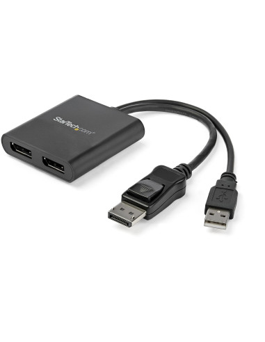 StarTech.com Hub MST DisplayPort a 2 Porte - Adattatore Multi-Monitor DP 1.2 - Sdoppiatore\Splitter Video DisplayPort 4K 30Hz o