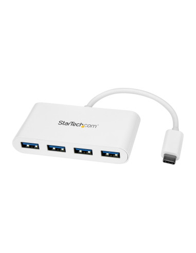 StarTech.com Hub USB-C a 4 porte USB 3.0 - USB-C a 4x USB-A - Alimentato via bus - Bianco