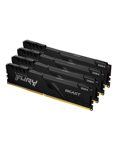 Kingston Technology FURY Beast 64GB 3200MT s DDR4 CL16 DIMM (Kit da 4) 1Gx8 Black