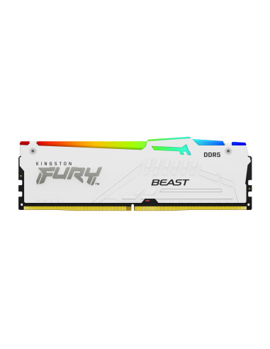 Kingston Technology FURY Beast 64 GB 5200 MT s DDR5 CL40 DIMM (Kit da 4 moduli) White RGB XMP