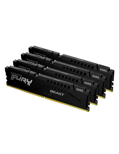 Kingston Technology FURY Beast 128 GB 5200 MT s DDR5 CL40 DIMM (Kit da 4) Black XMP