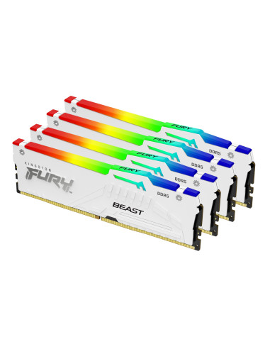 Kingston Technology FURY Beast 64 GB 5600 MT s DDR5 CL40 DIMM (Kit da 4 moduli) White RGB XMP