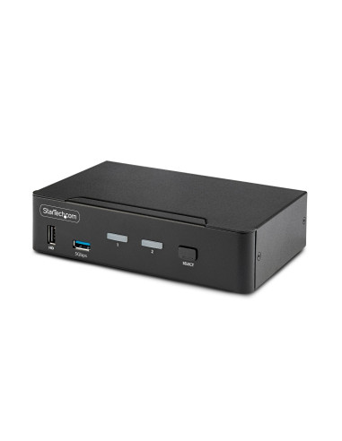 StarTech.com KVM Switch DisplayPort a 2 porte, Display singolo 8K 60Hz   4K 144Hz, DP 1.4, 2 porte USB 3.0, 4 porte USB 2.0