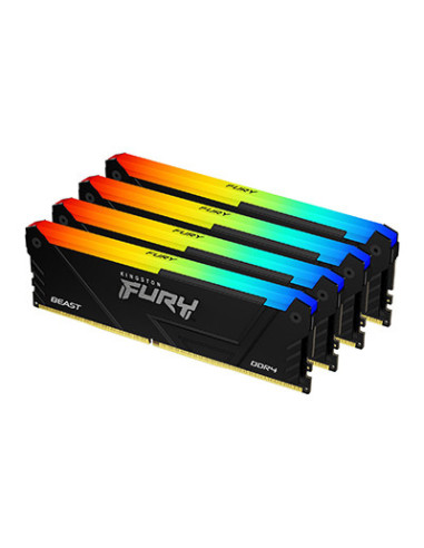 Kingston Technology FURY Beast 64GB 3200MT s DDR4 CL16 DIMM (Kit da 4) RGB