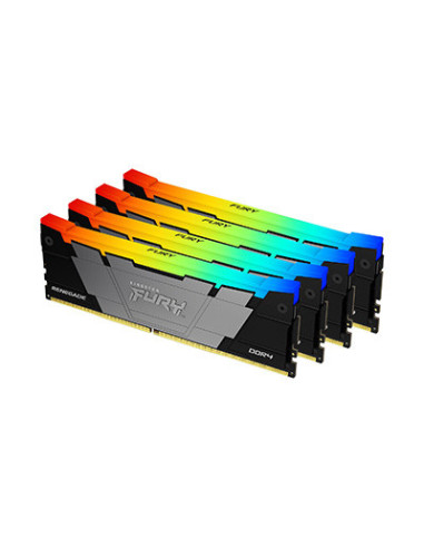 Kingston Technology FURY 64GB 3200MT s DDR4 CL16 DIMM (Kit da 4) 1Gx8 Renegade RGB