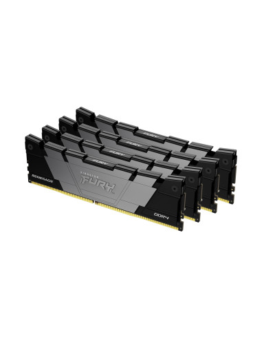 Kingston Technology FURY 64GB 3200MT s DDR4 CL16 DIMM (Kit da 4) 1Gx8 Renegade Black