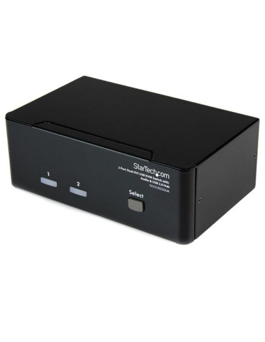 StarTech.com Switch KVM Dual DVI USB 2 porte con audio e hub USB 2.0