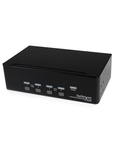 StarTech.com Switch KVM Dual DVI USB 4 porte con audio e hub USB 2.0