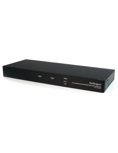 StarTech.com Switch KVM USB DVI Dual Link 2 porte Quad Monitor con audio e hub