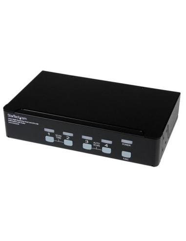 StarTech.com Switch KVM dual link DVI USB alta risoluzione a 4 porte con audio