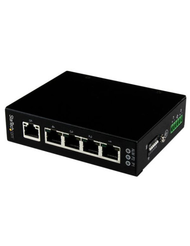 StarTech.com Switch di rete Commutatore Industriale Gigabit Ethernet a 5 porte non gestito - Guide DIN   Montabile a parete