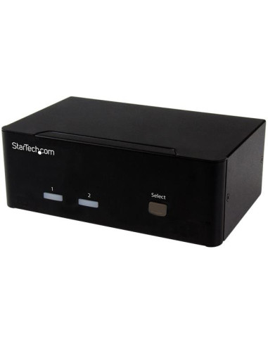 StarTech.com Switch Commutatore a 2 porte - KVM USB 2.0 a doppio VGA con Hub USB a 2 porte e 3,5mm audio