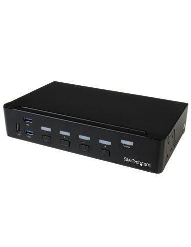 StarTech.com Switch Commutatore KVM a 4 Porte DisplayPort con Hub USB 3.0 - 4K