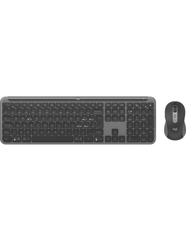 Logitech MK950 Signature Slim tastiera Mouse incluso Ufficio RF senza fili + Bluetooth QWERTY Italiano Grafite