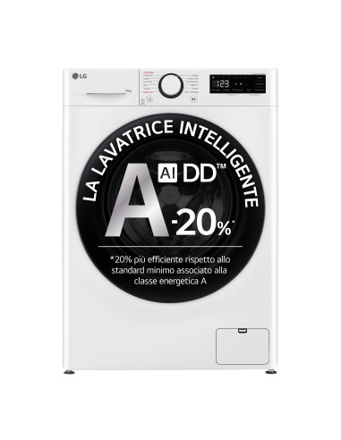 LG F4R3013NSWB Lavatrice 13kg AI DD, Classe A-20%, 1400 giri, Lavaggio a vapore