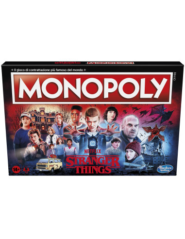 Monopoly Stranger Things, gioco da tavolo per adulti e adolescenti dai 14 anni in su, da 2 a 6 giocatori, ispirato alla quarta