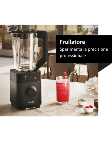 Haier Frullatore I-Master Serie 5 Obsidian grey, 6 lame in acciaio inox, Caraffa in vetro da 2 L, 3 programmi preimpostati,