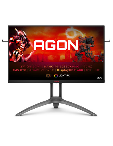 AOC AGON 3 AG273QXP LED display 68,6 cm (27") 2560 x 1440 Pixel 2K Ultra HD Nero