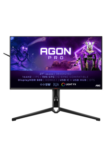 AOC AGON PRO AG274UXP Monitor PC 68,6 cm (27") 3840 x 2160 Pixel 4K Ultra HD LED Nero, Rosso