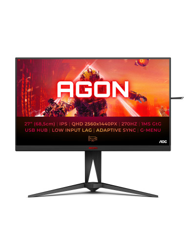 AOC AG275QZ EU Monitor PC 68,6 cm (27") 2560 x 1440 Pixel Quad HD Nero, Rosso